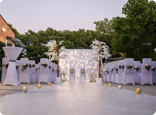 Décoration de mariage exterieure à Seysses en Haute-Garonne 31